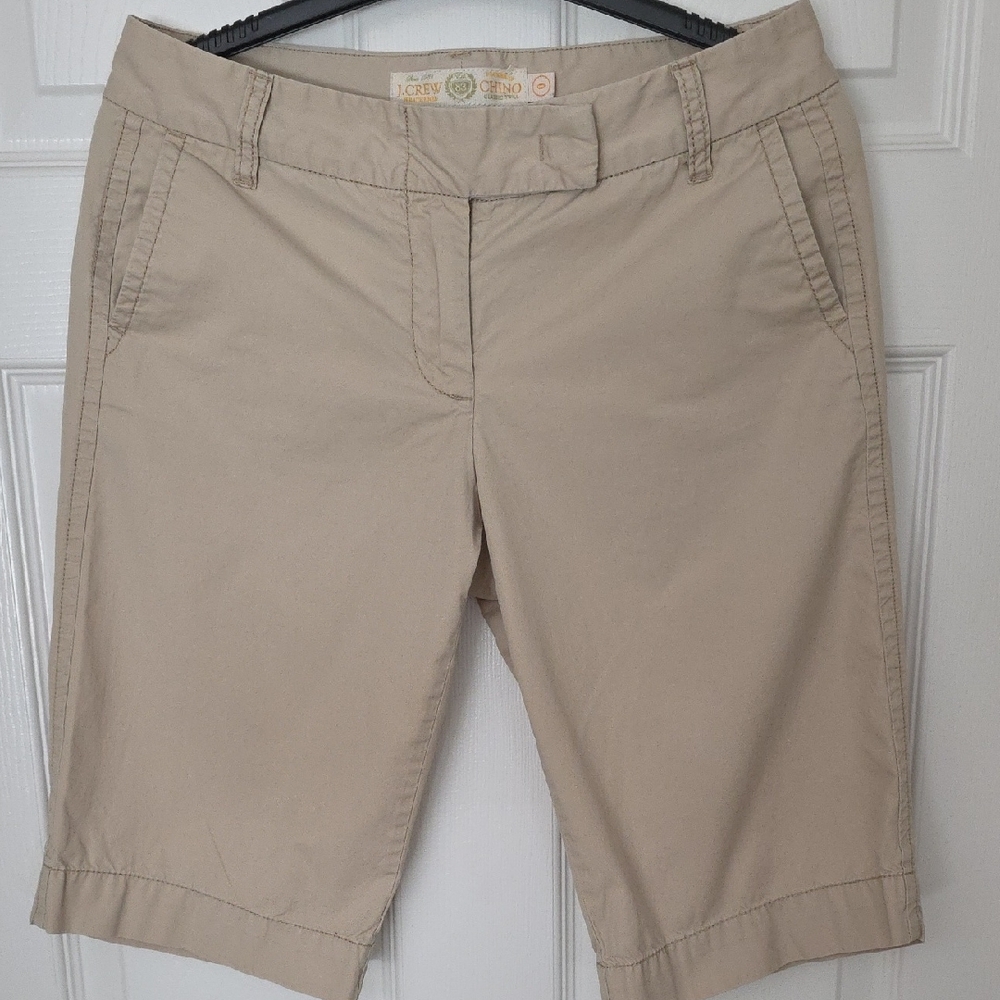🎈2/$15 J. Crew Tan Bermuda Shorts Classic Cotton Blend